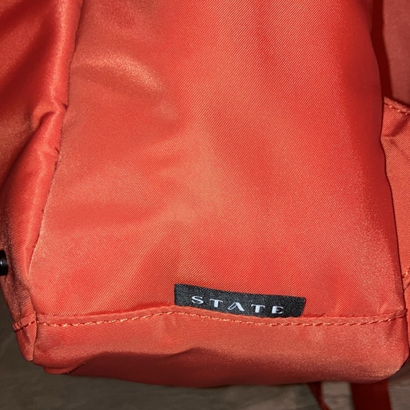 State B6303 Kane Nylon Orange Backpack Women's Size 15x11.5x5 in - Picture 5 of 9